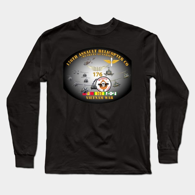 176th Assault Helicopter Co - Muskets - Helo Aslt Long Sleeve T-Shirt by twix123844